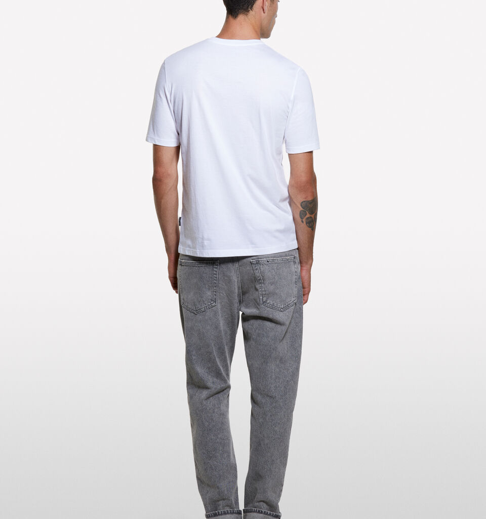 T-shirt de manga curta regular fit branca - t-shirt de manga curta para homem - Branco | Sisley image number 2